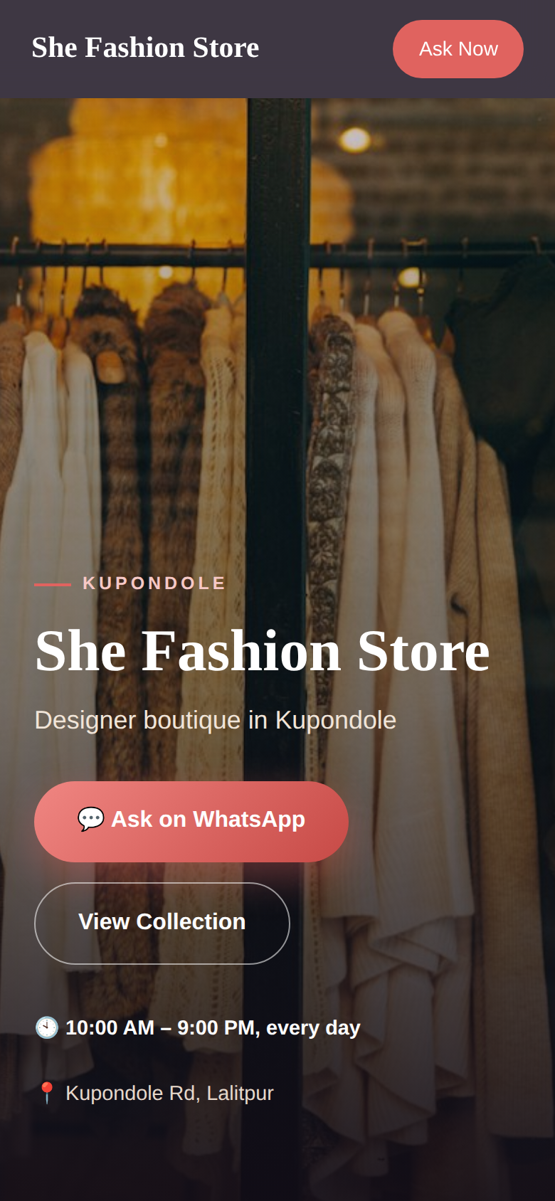 She Fashion Store demo